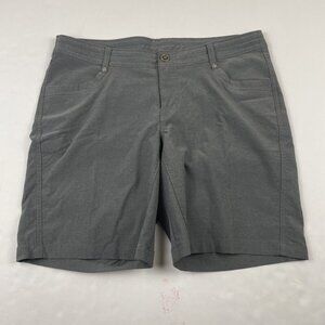 Kuhl Shorts Women's Size 10 Gray Drawstring Hike Walking Lightweight Poly Nylon